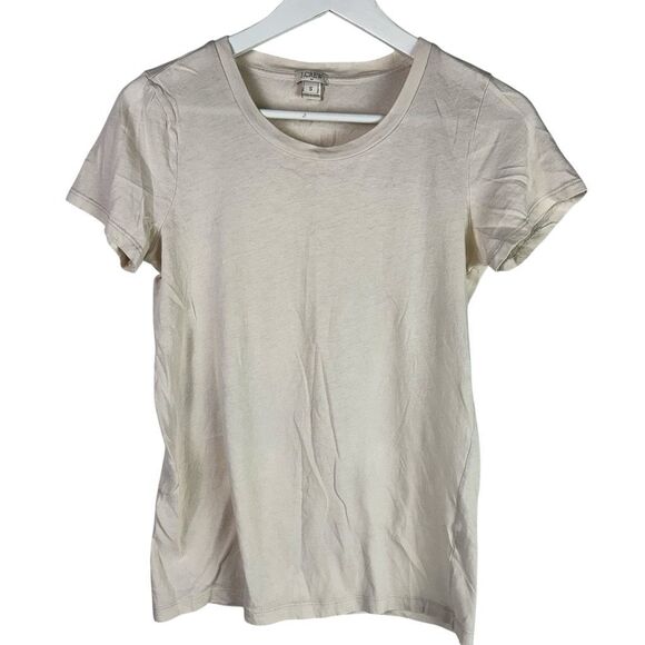 J. Crew Cream Small Short Sleeve Crew Neck Tee - Picture 4 of 7
